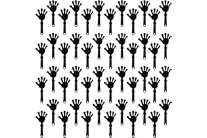 ZCYSRLQIN 100 Pieces Black Hand Clappers 7.5 Inch Clappers Noisemakers Noise Makers Party Favors Plastic Clapper Sporting Events Cheers Ball Dance Basketball Football Noisemakers （Black）
