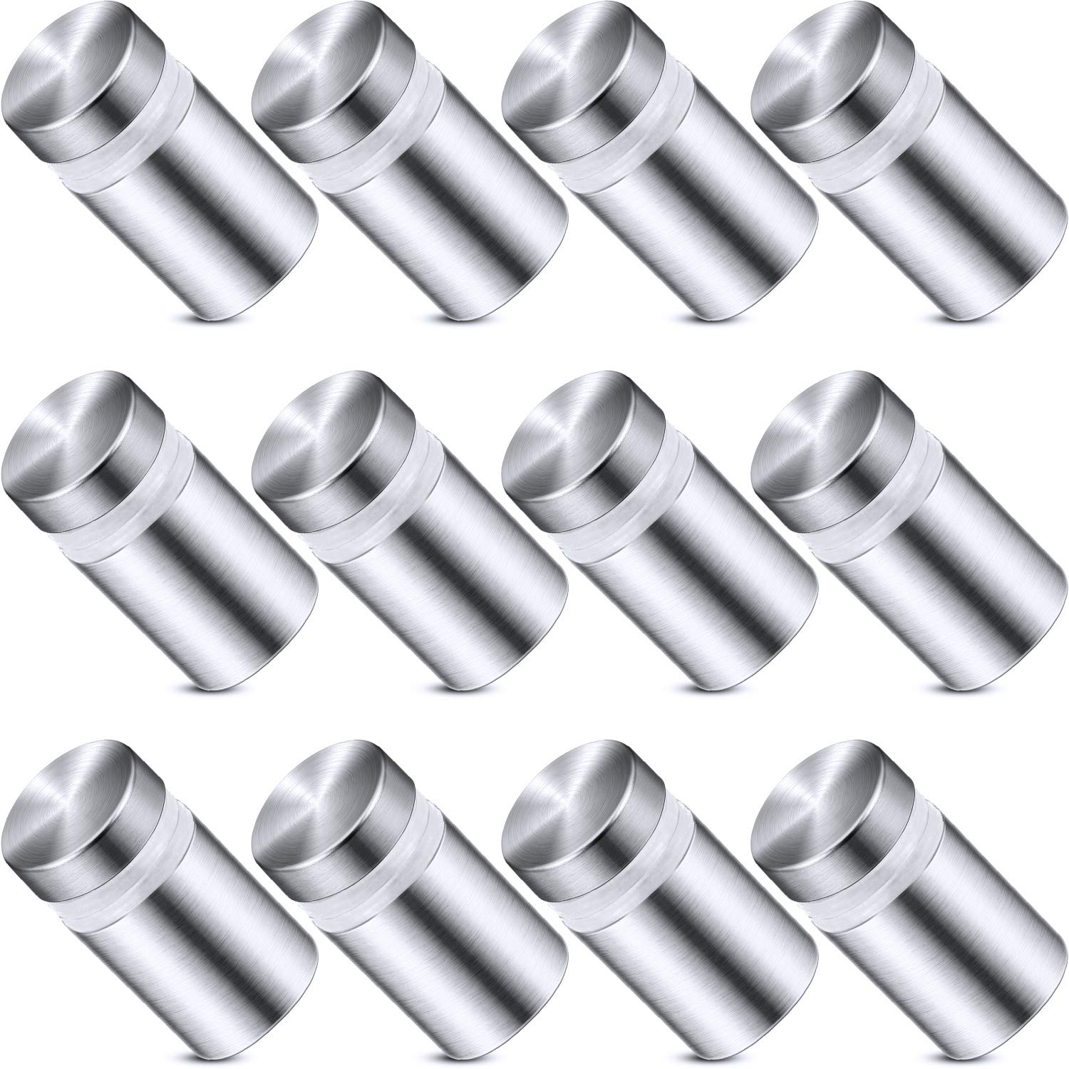 Photo 1 of 1/2 x 3/4 Inch Sign Standoff Screws Advertising Screws Stainless Steel Wall Standoff Mounts for Glass Acrylic Signs (12 Pieces)