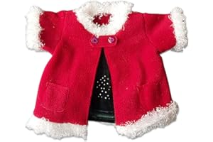 STUFFEMS TOY SHOP Red Christmas Coat & Skirt Outfit Teddy Bear Clothes Fits Most 14" - 18" Build-a-bear and Make Your Own Stuffed Animals