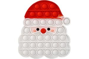 AIZIXIN Christmas Pop Bubble Fidget Sensory Toys, Santa Claus Squeeze Sensory Toys, Christmas Novelty Gifts for Kids, Stress Relief and Anti-Anxiety Tools for Kids and Adults