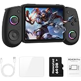 RG43H PRO Retro Handheld Game Console,4.3 Inch IPS Screen, RK3562 Quad-Core CPU,Portable Dual System,WiFi Networked Fighting HDMI TV Output,4000mAh Battery,Retro Daming Console With 64GB TF Card,Black