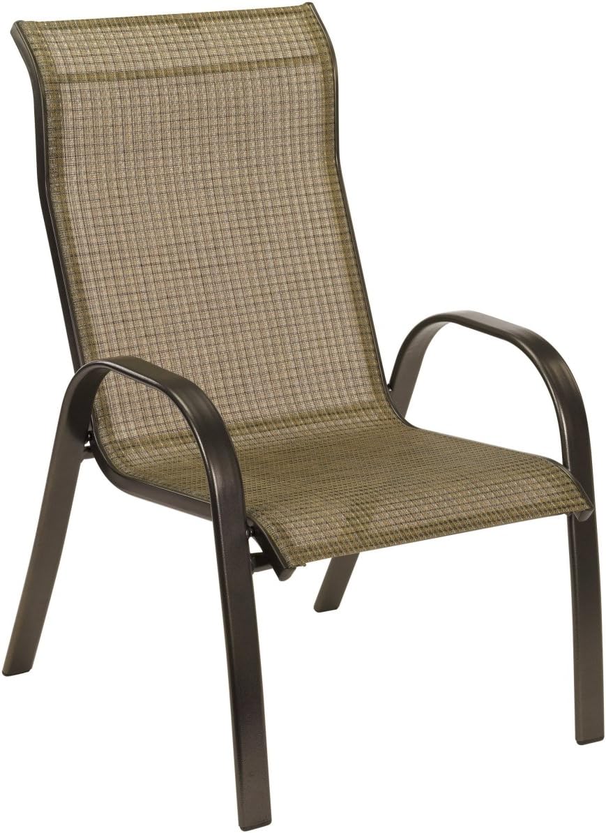 cosco outdoor living paloma steel patio dining chairs light gray sling on Amazon Com Living Accents Sling Dining Chair Metropolitan 28 74 L X 25 6 W X 40 55 H Brown Patio Dining Chairs Garden Outdoor