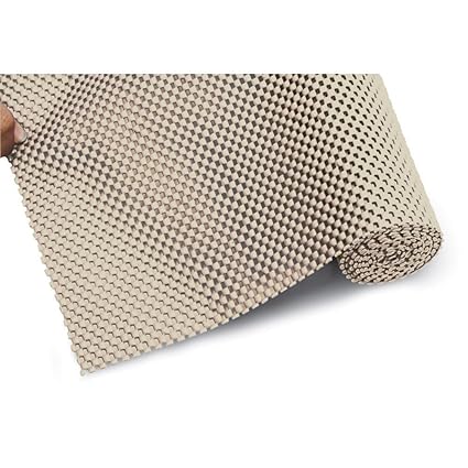 Freelance Vinyl Non Adhesive Anti Slip Shelf & Drawer Cushion Grip Liner Mat & Protector, Small, Beige