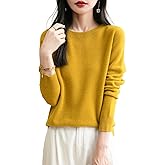 Chanyarn Women's 100% Merino Wool 2025 Fall Winter First-Line Ready to Wear Long Sleeve Seamless Knit Crewneck Sweater