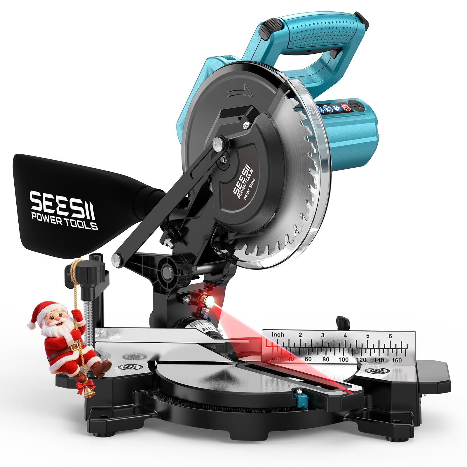 SEESII Power Compound Miter Saw: 8-inch Compact Miter Saw with Speed ...