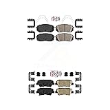 AmeriBRAKES Front Rear Ceramic Disc Brake Pads Kit