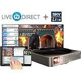 XGIMI Z4-Aurora Android Smart Projector 3D LED 1080p Projector HD DLP Home Theater Projector TV with Harman/Kardon Customized Stereo Gesture Control Build-in LiveTV Services and 2 pairs 3D Glasses