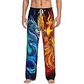 QuillGlyph Funny Men's Pajama Pants Super Soft Sleep Lounge Pants Lightweight Pjs Bottoms with Pockets Drawstring for Men