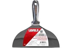 10" All Stainless Steel Joint Knife - LEVEL5 | Professional Grade Putty Blade, Premium Polished All-Metal, Precision Ground Edge, Ergonomic, Corrosion Resistant | 5-410