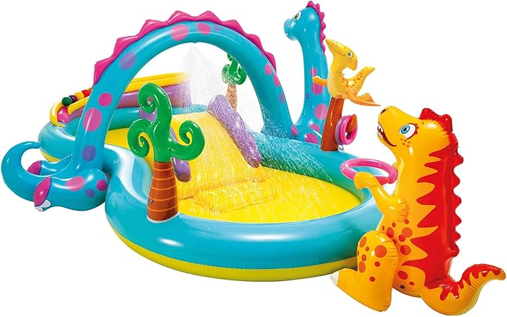 intex inflatable dinosaur water play centre