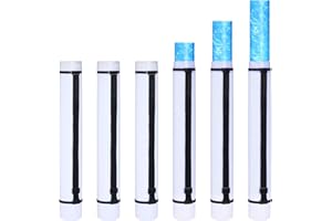 Ireer 6 Pcs Expandable Poster Tube with Strap for Documents Artwork Container Poster Transport Map Holder Tube Blueprint Storage Carrying Case for Architect Teacher Student 24.5'' to 40''(White)