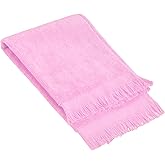 The Holy South - Fringed Reversible Fingertip Hand Towel (Size 11" W x 18" L) Terry Cotton Washcloth Set for Face and Bathroom use. (3, Pink)