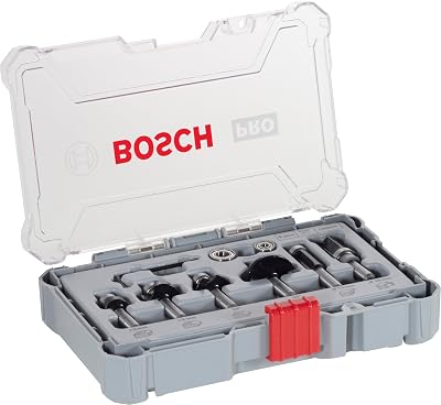Bosch Professional 6 pcs Trim & Edging Router Bit Set Ø 8 mm Shank