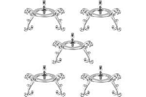 vskikris 5 Pcs 2.75in Alloy Metal Crystal Ball Stand - Silver Display Sphere Holder for Spheres & Rock - Crystal Holder Stands with Display Function