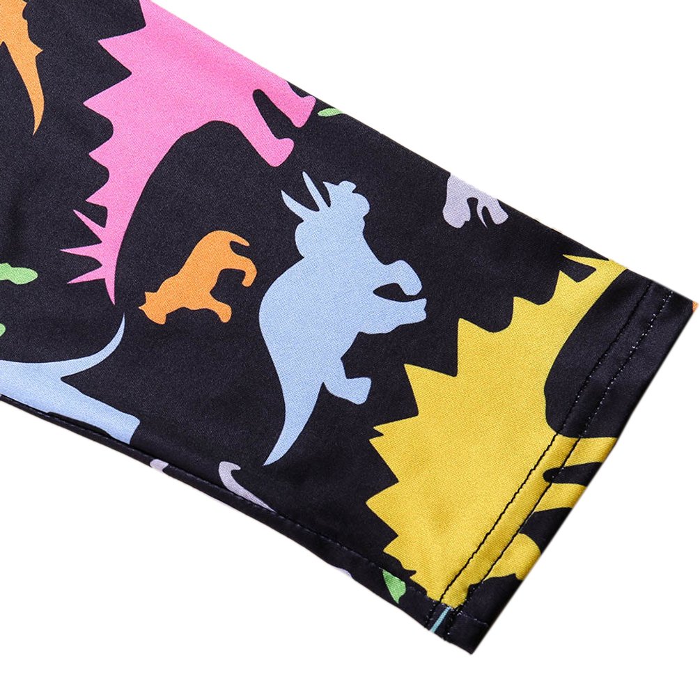 Women\'s Printed Leggings Full Length Colorful Pants (Large, Dragon)