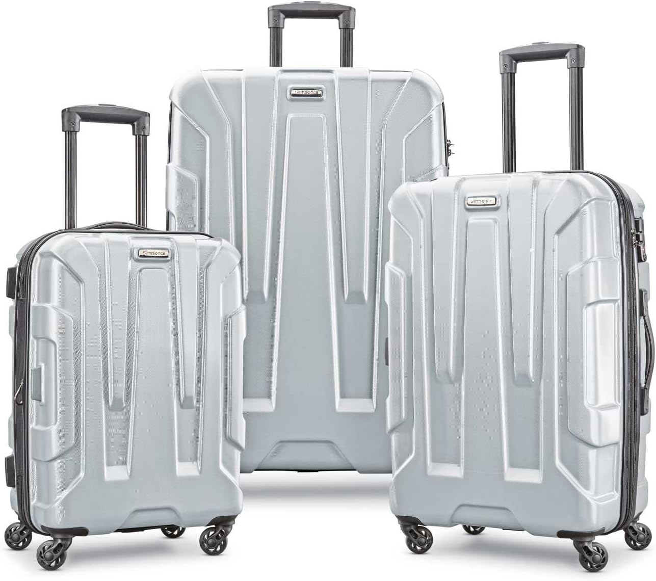 Samsonite Centric 3pc Hardside (20/24/28), Silver Amazon.co.uk Luggage