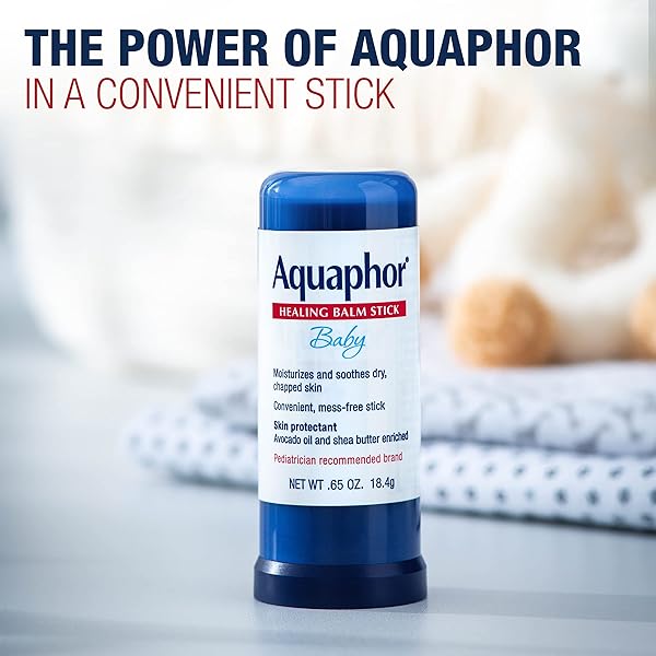 AQUAPHOR BABY HEALING BALM STICK WITH AVOCADO OIL AND SHEA BUTTER, 0.65 OZ STICK