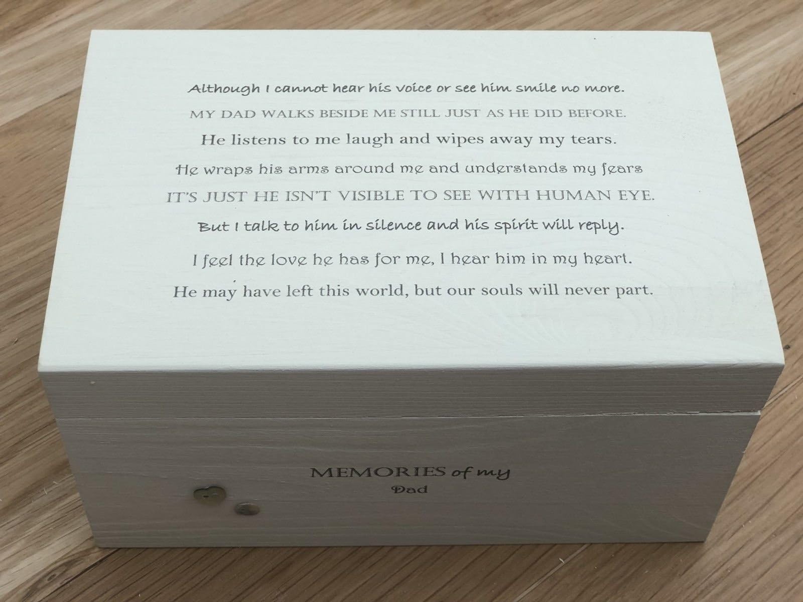 PERSONALISED BEREAVEMENT ~ DAD FATHER Memory keepsake Box DAD ~ Keepsake In Memory of a DAD OR ANY LOVED ONE ~ FATHER ~ DAD ~ POP ~ DADDY ~ ANY NAMES Bereavement Loss Shabby Chic