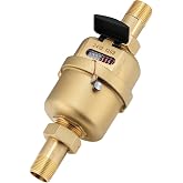 MEASUREMAN 3/4" Non-Pulsed Rotary Piston Volumetric Cubic Meter Water Meter Heavy-Duty Brass High Accuracy Industrial Residential​