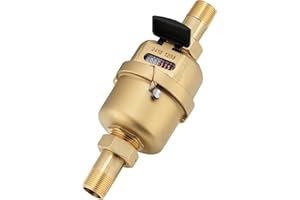 MEASUREMAN 3/4" Non-Pulsed Rotary Piston Volumetric Cubic Meter Water Meter Heavy-Duty Brass High Accuracy Industrial Residen