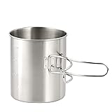 M-Tac 17oz Stainless Steel Hiking Mug Travel Coffee Cup with Handle