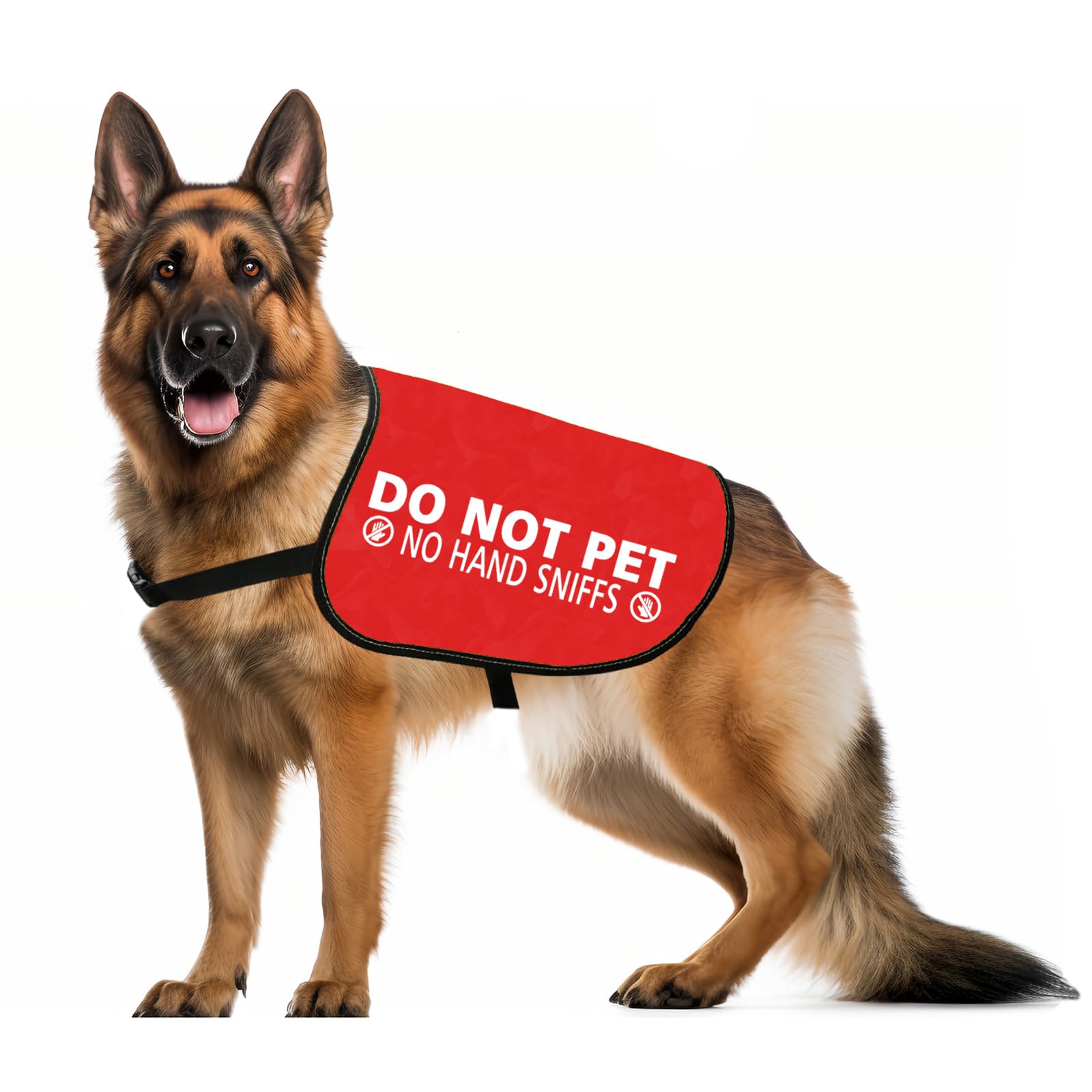 Nervous Anxious Dog Slogan Warning Vest Do Not Pet No Hand Sniffs Dog Jacket Vest (No hand sniffs L)