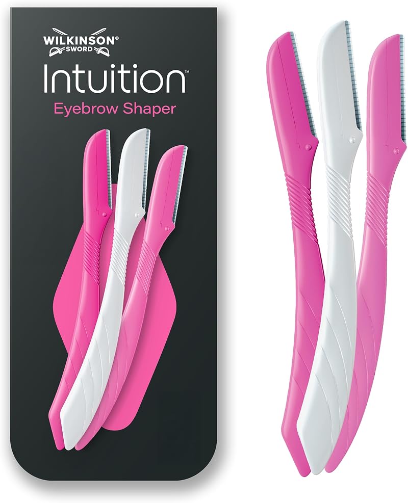 Wilkinson Sword Intuition Eyebrow Shaper 3 Disposable Razors Exfoliating Tool