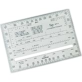 DYNWAVE Square Protractor Ruler Easy Carry Map Reading Compact Lightweight Acrylic 1:25,000 1:50,000 for Architects Engineeri