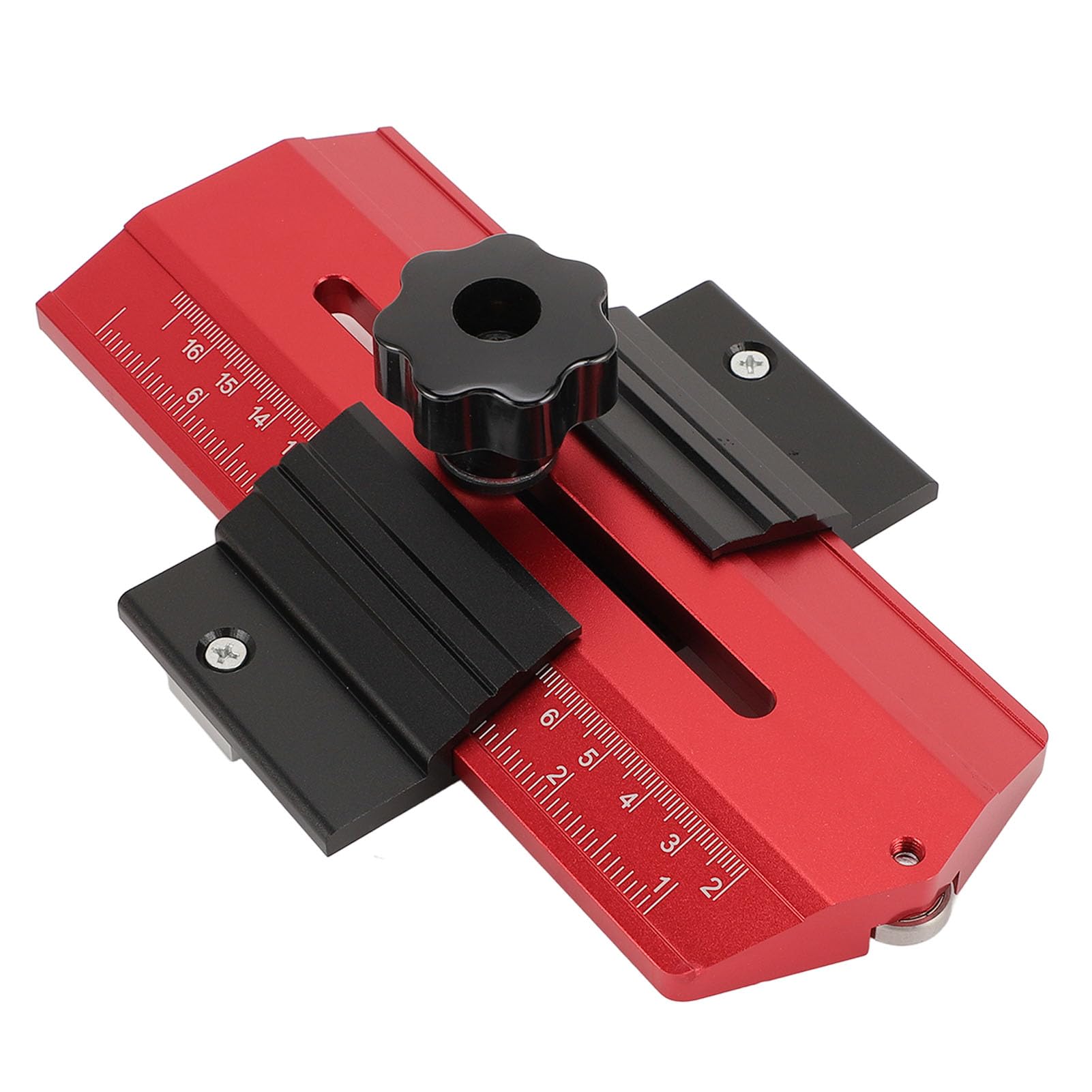 Thin Rip Jig, Table Saw Jig Guide for Repeat Narrow Strip Cuts, Stainless Steel Woodworking Tools Compatible with Table Saw Band Saw Router Table, Precise Cutting (Red)