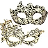 Couple Masquerade Masks for Couples Women and Men Lace Venetian Party Mask Halloween Costume Mask Mardi Gras Mask