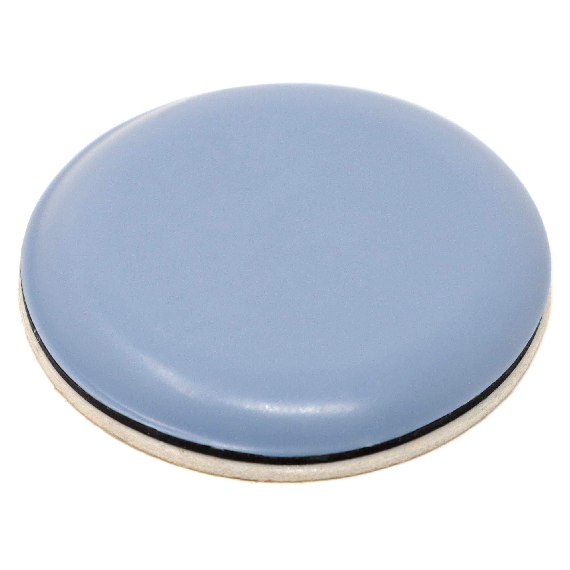 Adsamm® / 4 x PTFE glides | Ø 1,57'' (Ø 40 mm) | grey-blue | round | Premium quality self-adhesive furniture sliders by Adsamm®