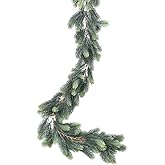 Gomat 6Ft Christmas Pine Garland, Christmas Greenery Garlands Realistic Cedar Artificial Cypress Garland for Holiday Mantel Fireplace Table Centerpiece Decor