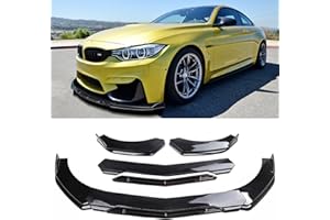 goodfitment Universal Front Lip for Car,Glossy Black Front Bumper Lip, ABS Adjustable Sharp Corner Front Bumper Lip Splitter Protector Replacement for Most Vehicle (Glossy Black w/Black)