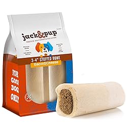 Jack&Pup Filled Dog Bones | 3" Bacon & Cheese