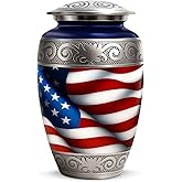 Cremation Urn for Ashes Adult Male - Decorative Funeral Urns for Human Ashes - Honor Your Loved One with Burial Urns (White, Large)