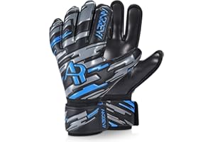 Anrrew Soccer Goalie Gloves with fingersave and Double Wrist Protection.Goalkeeper Gloves Provide Extreme Strong Control and Grip.Soccer Gloves for Youth,Kids,Adult