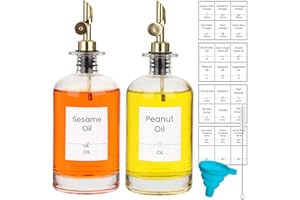 Coffee Syrup Bottles 16oz - 2 Pack Square Glass Bottles with Black Pump Dispenser for Coffee Bar and Kitchen - including 36 L