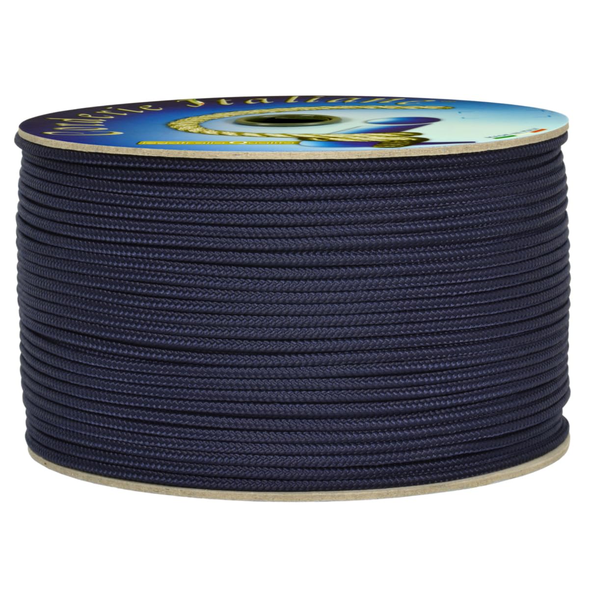 Corderie Italiane 006036807 Lanyard Coloured Hobby, Blue, Diameter 2 mm, 200 m