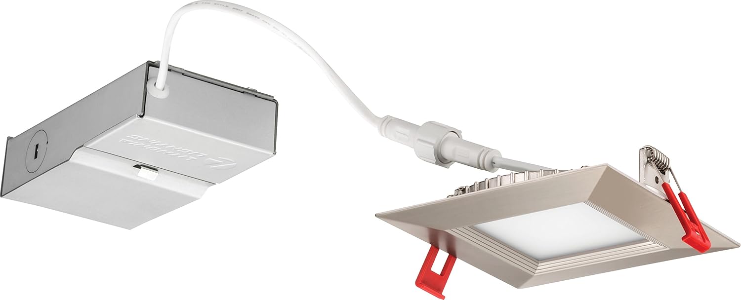 Best 3 In. Square White Recessed Led Gimbal Lighting Kit