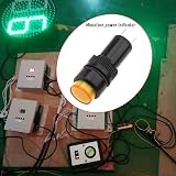 ECSiNG 18PCS 10mm LED Power Indicator Lights DC 12V Red Green Yellow Panel Mount view 2