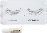 Salon System Naturalash 116 Black Re-Usable False Eyelashes with Adhesive view 3