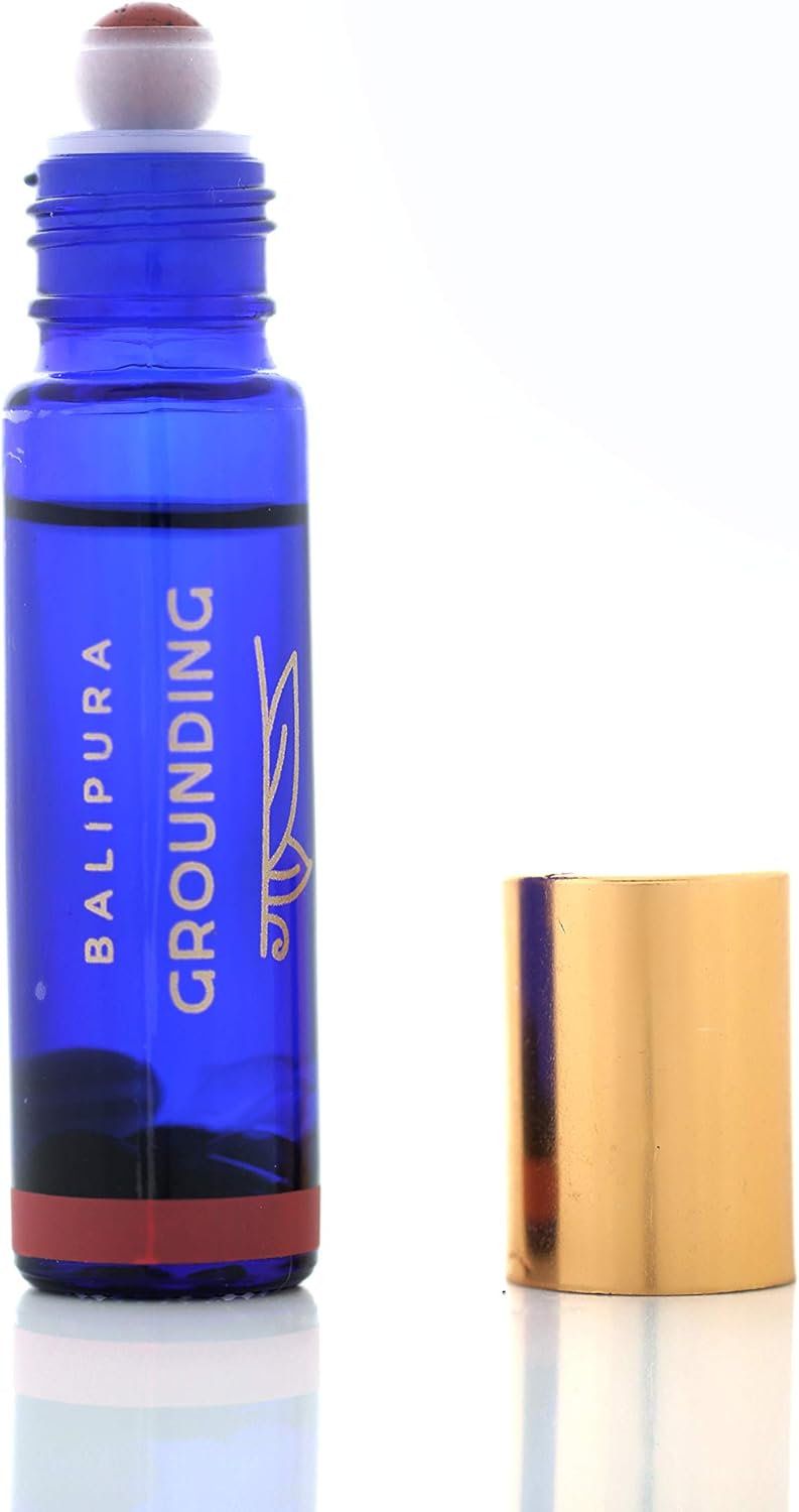 BALIPURA, Grounding Crystal Roll On, Natural Healing Roller Ball with Infused, Healing Crystal & Gemstones