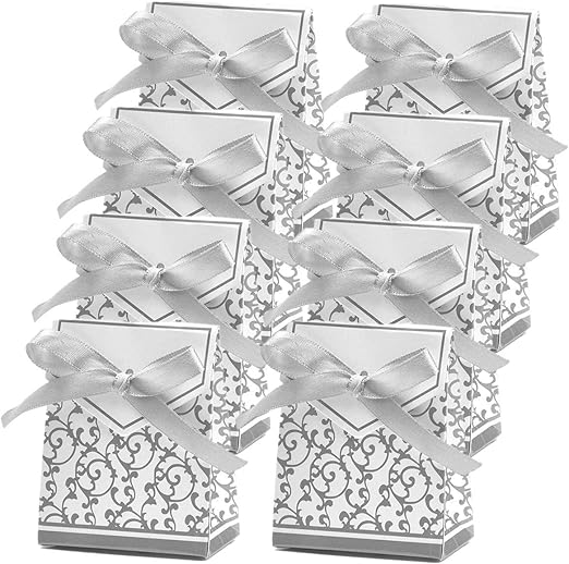 Amazon Com 100 Pack Party Favor Boxes Silver Decorative Boxes