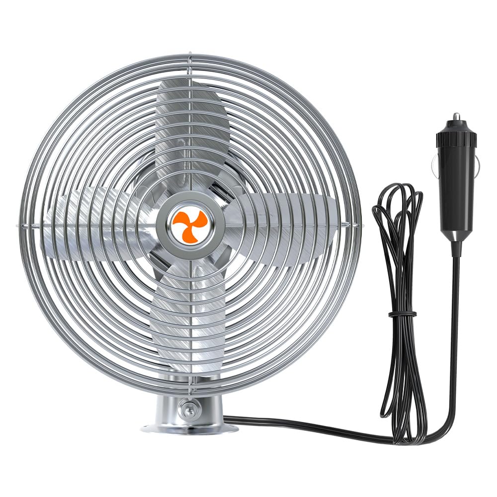 Photo 1 of XGGYA Heavy Duty 12V 6" All-Metal 2-Speed Fan, RV, Truck & Car Cigarette Lighter Cooling Fan, Circulates Air (6FT Cord)