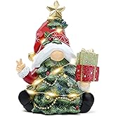 Hodao 6" Christmas Gnome Decorations Xmas Tree Gnome Figurines Decor Handmade Elf Scandinavian Tomte Figurines for Xmas Decor Gift - Christmas Party Home Decorations
