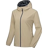 Little Donkey Andy Women's Lightweight Windbreaker Jacket Breathable Windproof Jacket Hiking Running Golf UPF50+