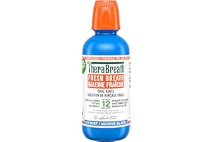 TheraBreath Fresh Breath Oral Rinse - Icy Mint | Fights Bad Breath | Certified Vegan, Gluten-Free, & Kosher | 473ml