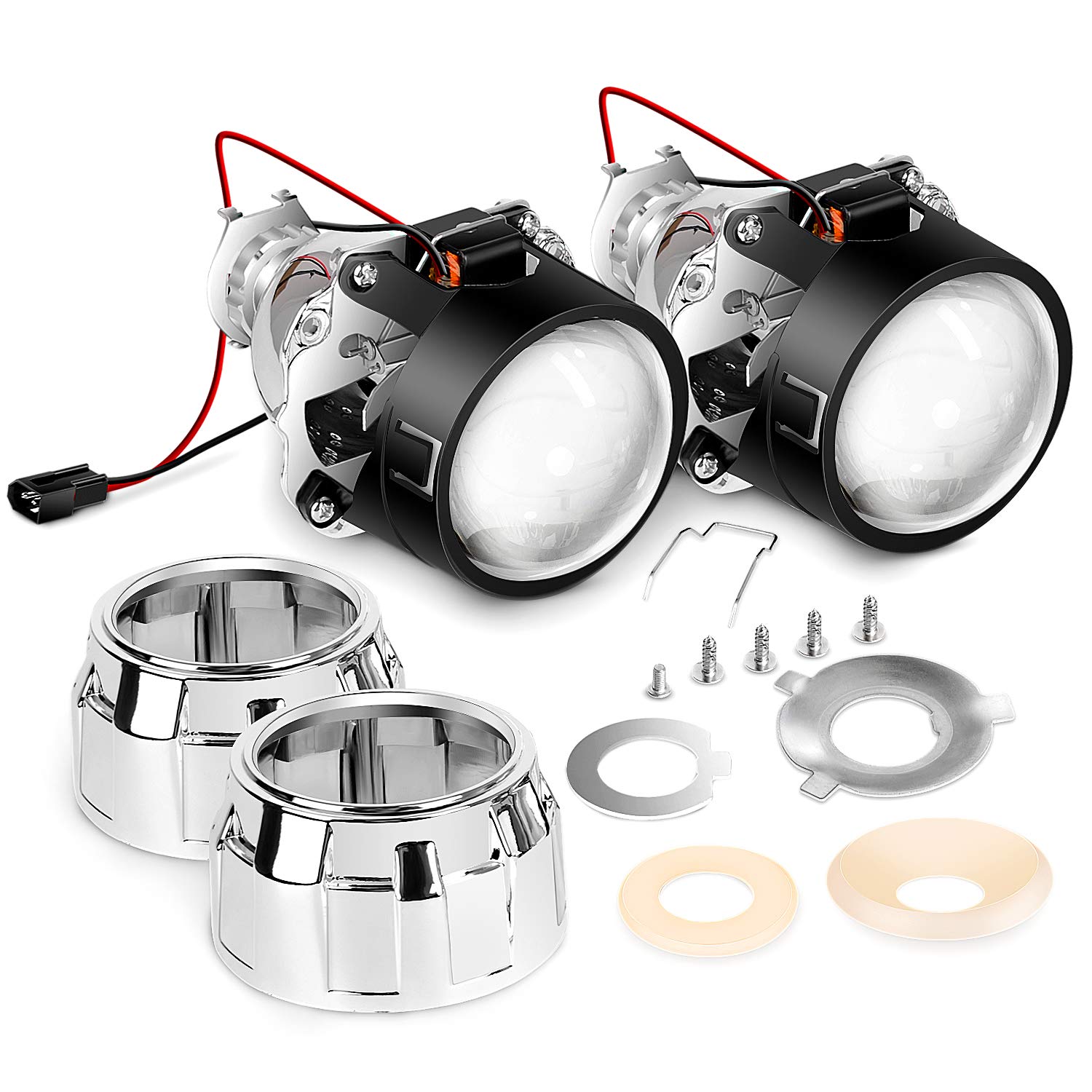Amazon Nilight ® 2.5インチミニHID Bixenonプロジェクターレンズh1 Bulb車ギフトChrome