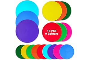Vhxorrz Spot Markers 18 Pcs 9 Inch 10 Inch Non Slip Rubber Agility Markers for Football, Basketball Training Markers,School Activities, Exercise Drills