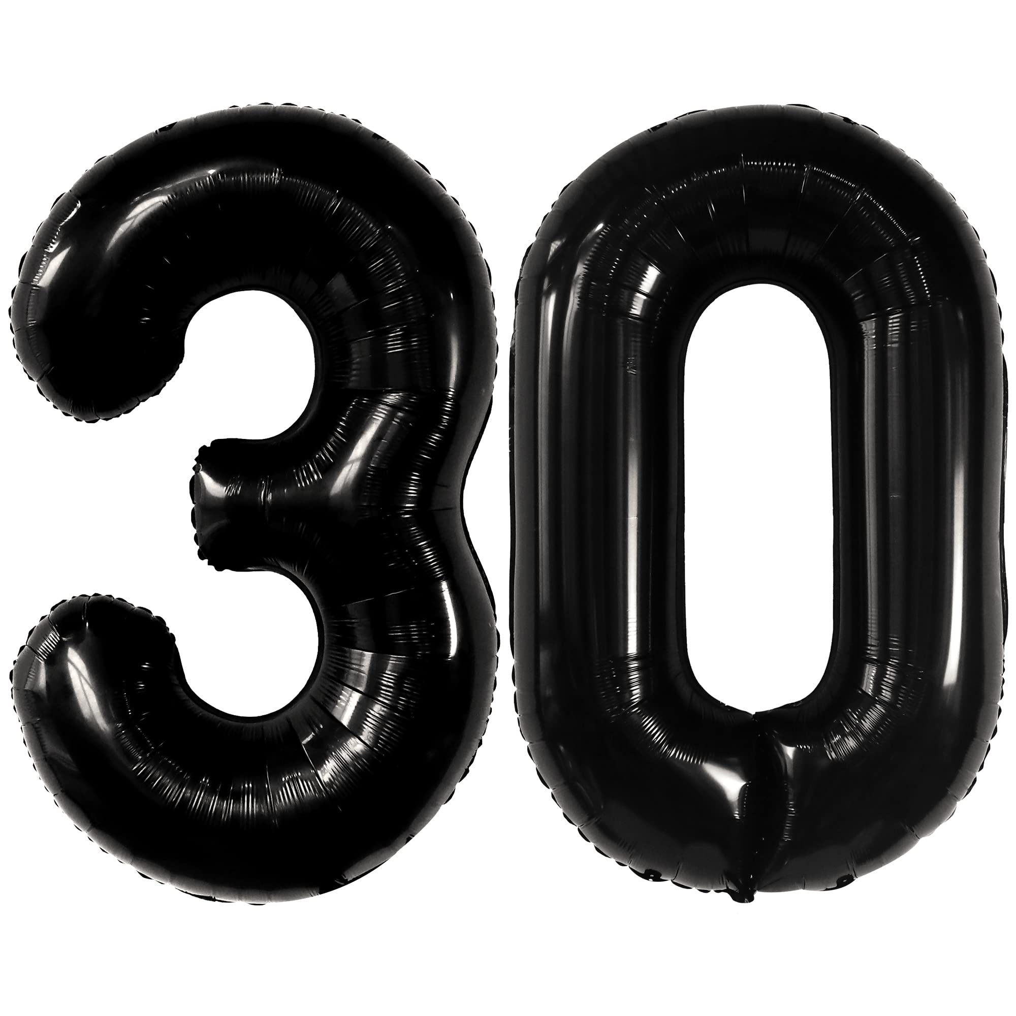 Photo 1 of Katchon, Black 30 Balloon Numbers - 40 Inch | Black 30th Birthday Balloons | 30th Birthday Decorations for Him & Her | Black Birthday Decorations | 30th Anniversary Decoration